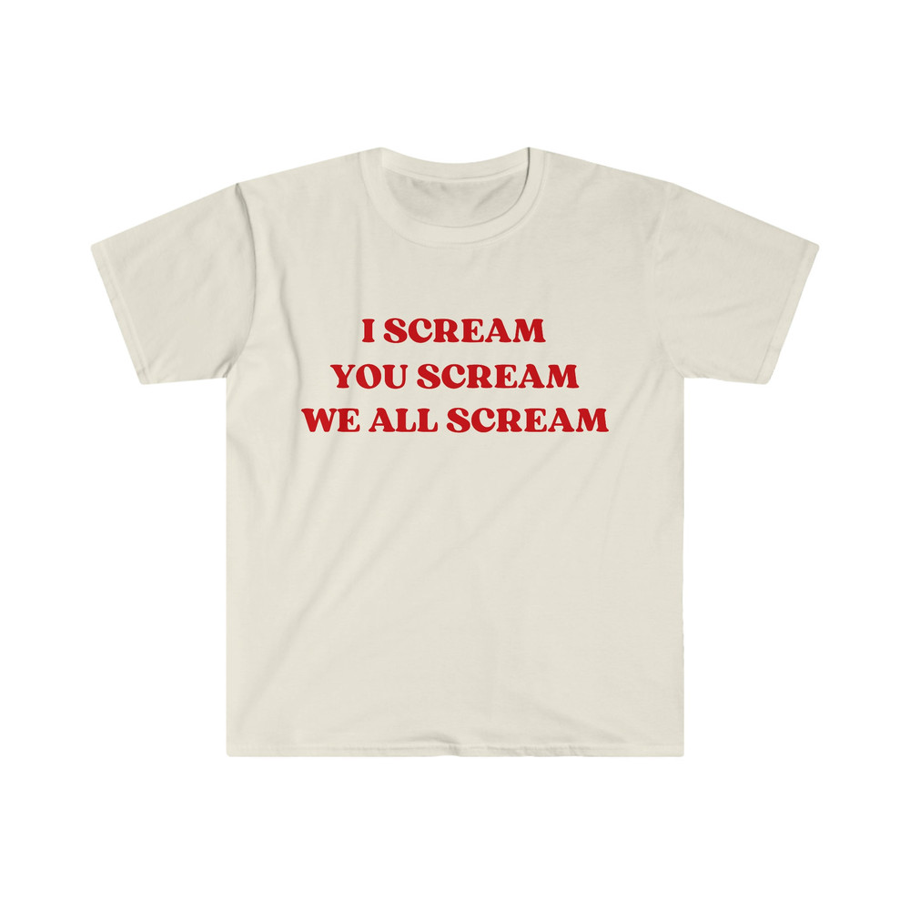 Funny Meme TShirt, I Scream You Scream We All Scream Ice Cream Pun Joke Tee, Gift Shirt - 5.jpg