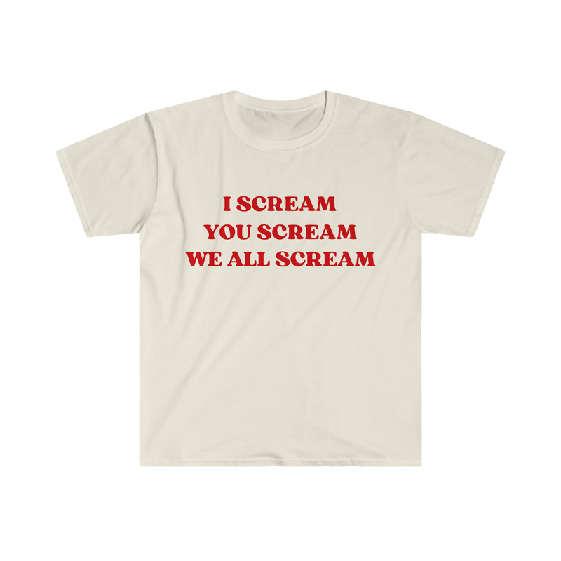 Funny Meme TShirt, I Scream You Scream We All Scream Ice Cream Pun Joke Tee, Gift Shirt - 5.jpg