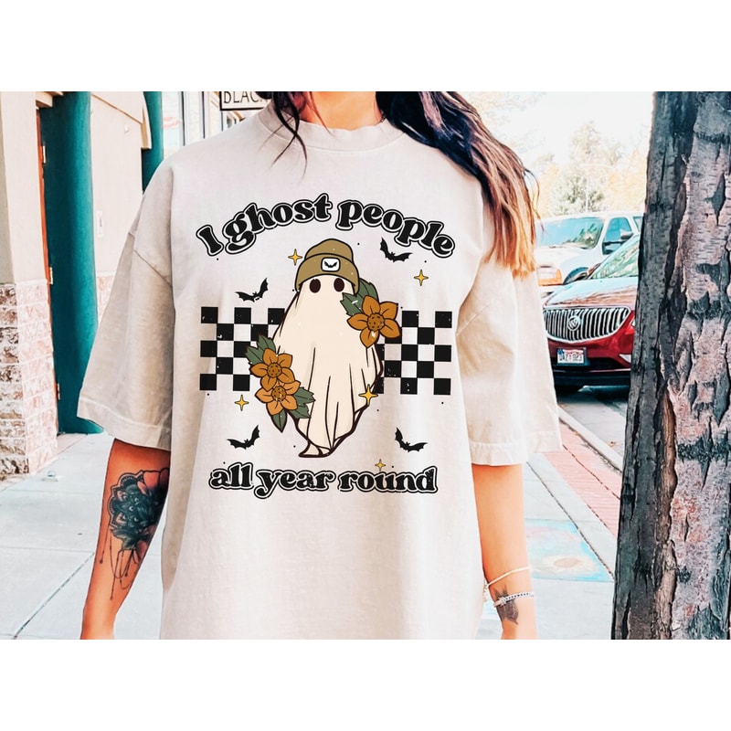 Ghost People Year Round, Cool Ghost Halloween Retro Sublimations, PNG Sublimations, Designs Downloads, Shirt Design, Sublimation Download - 4.jpg