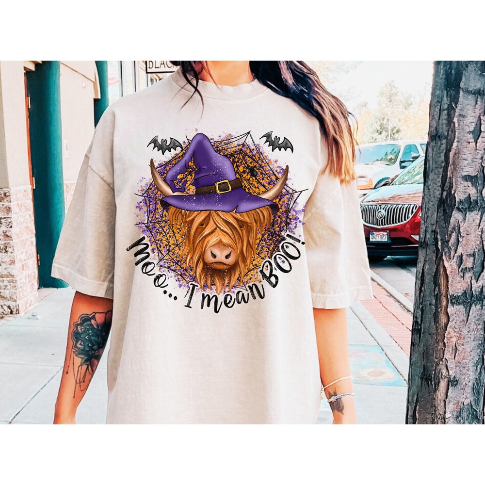 Halloween Highland longhorn Cow Moo I mean BOO cute cow digital download Sublimation designI Printable Artwork I Digital File - 3.jpg