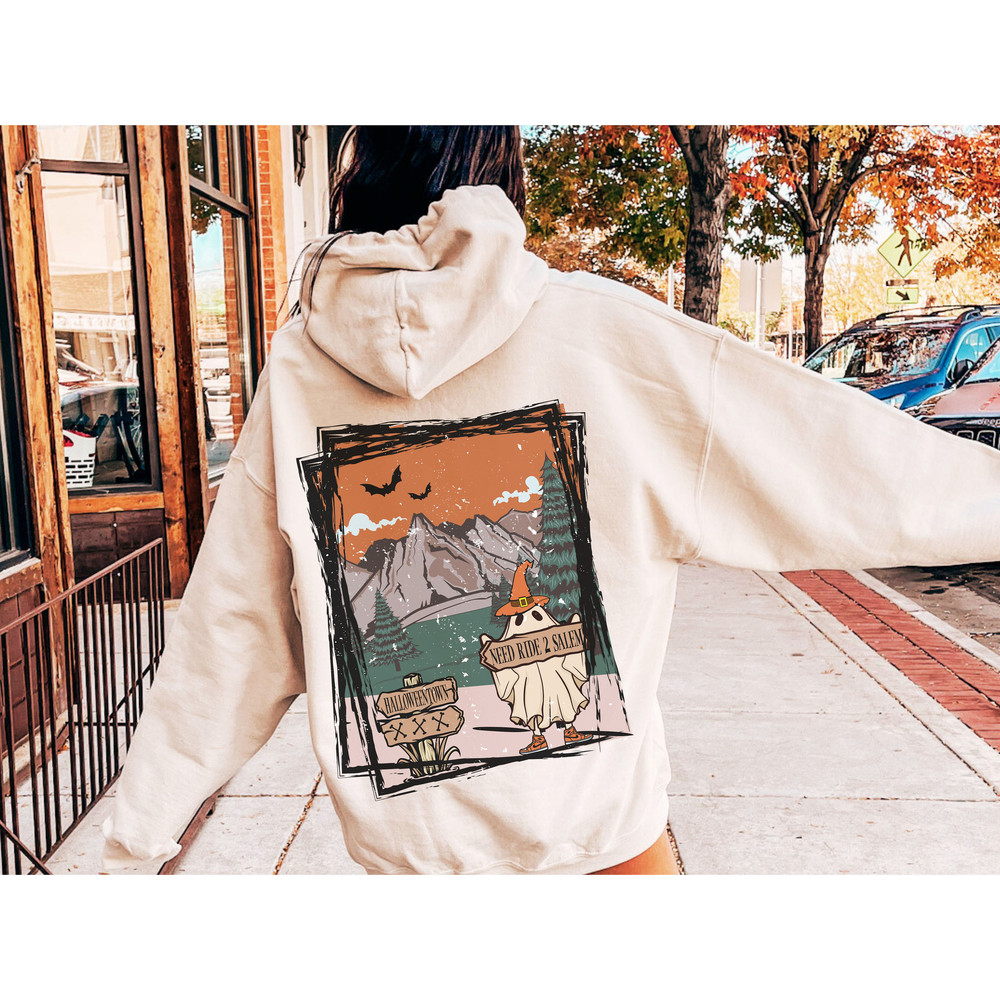 Hitchhiking Ghost PNG-Halloween Sublimation Digital Design Download-spooky season png, funny Halloween png, boho spooky png, fall png design - 1.jpg