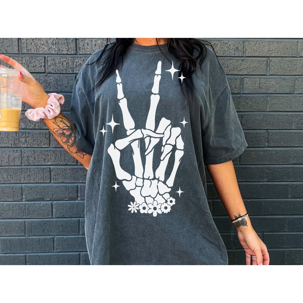 Peace Skeleton hand Svg instant digital Download, Cricut svg, Clip art, Png, svg, silhouette vector svg png clip art skeleton hand - 2.jpg