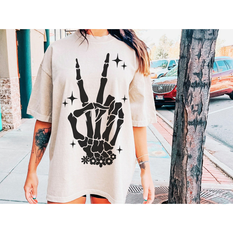 Peace Skeleton hand Svg instant digital Download, Cricut svg, Clip art, Png, svg, silhouette vector svg png clip art skeleton hand - 3.jpg