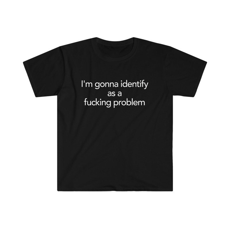 Funny Y2K LGBTQ TShirt - I'm Gonna Identify as a Fucking Problem 2000's Style Meme Tee - Gift Shirt - 2.jpg