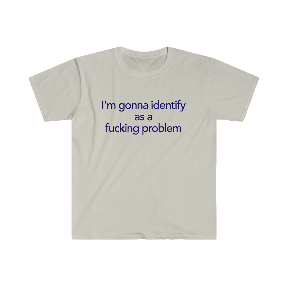 Funny Y2K LGBTQ TShirt - I'm Gonna Identify as a Fucking Problem 2000's Style Meme Tee - Gift Shirt - 3.jpg