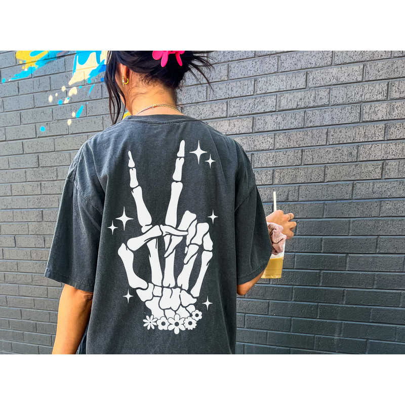 Peace Skeleton hand Svg instant digital Download, Cricut svg, Clip art, Png, svg, silhouette vector svg png clip art skeleton hand - 4.jpg