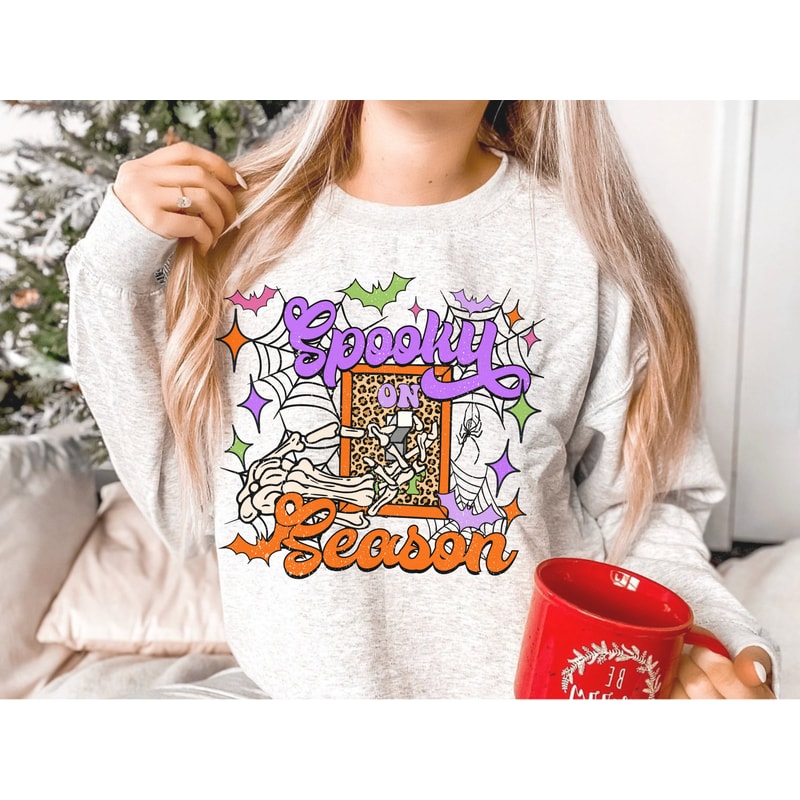 Spooky Season On PNG, Digital Download, Sublimation, Sublimate, Halloween, retro, light switch, skull, skellie, skeleton, witch, checker - 2.jpg