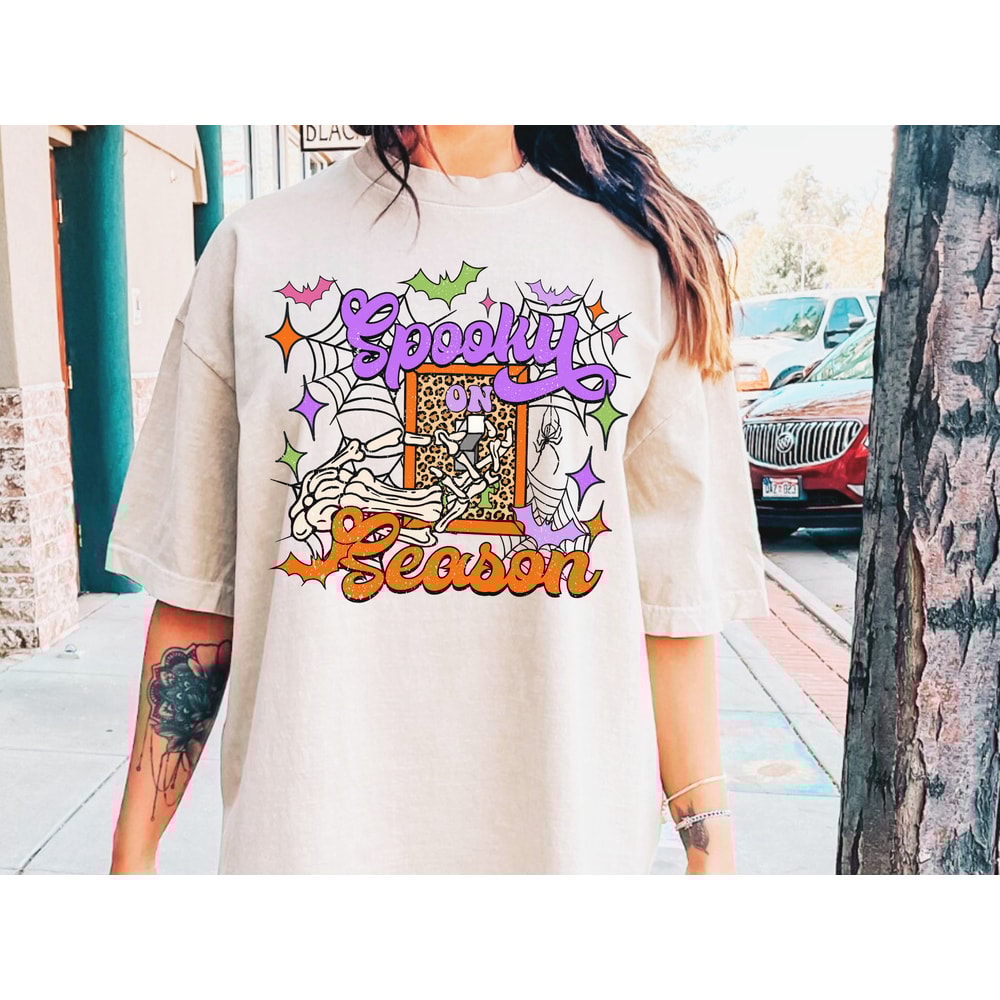 Spooky Season On PNG, Digital Download, Sublimation, Sublimate, Halloween, retro, light switch, skull, skellie, skeleton, witch, checker - 4.jpg