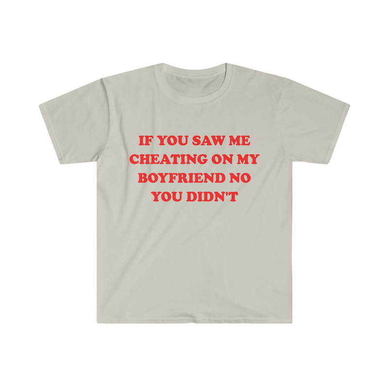 Funny Y2K TShirt - If You Saw Me Cheating On My Boyfriend No You Didn't 2000's Celebrity Style Meme Tee - Sarcastic Gift Shirt - 3.jpg