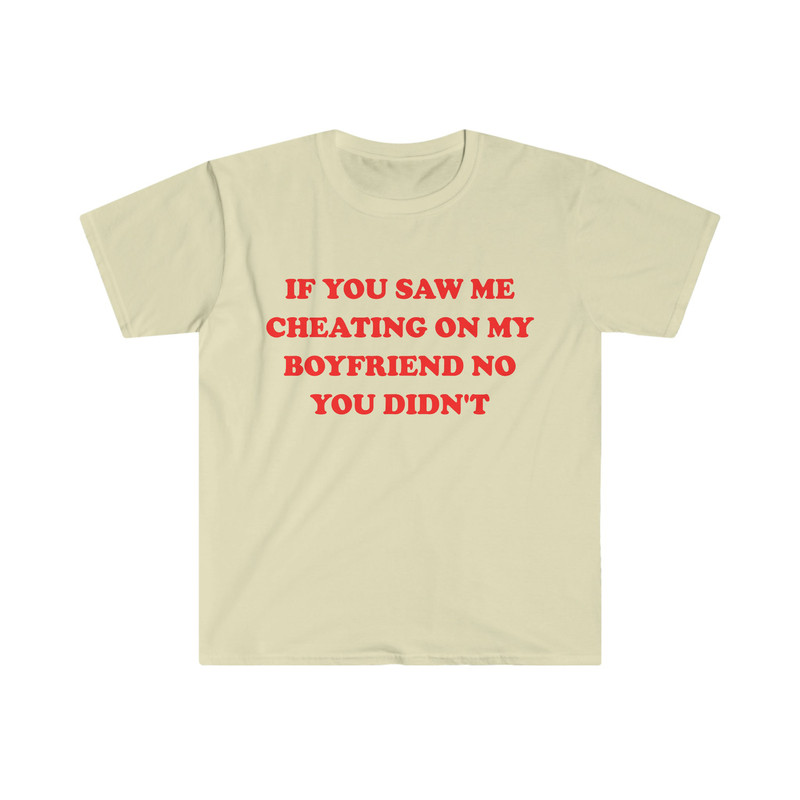 Funny Y2K TShirt - If You Saw Me Cheating On My Boyfriend No You Didn't 2000's Celebrity Style Meme Tee - Sarcastic Gift Shirt - 5.jpg