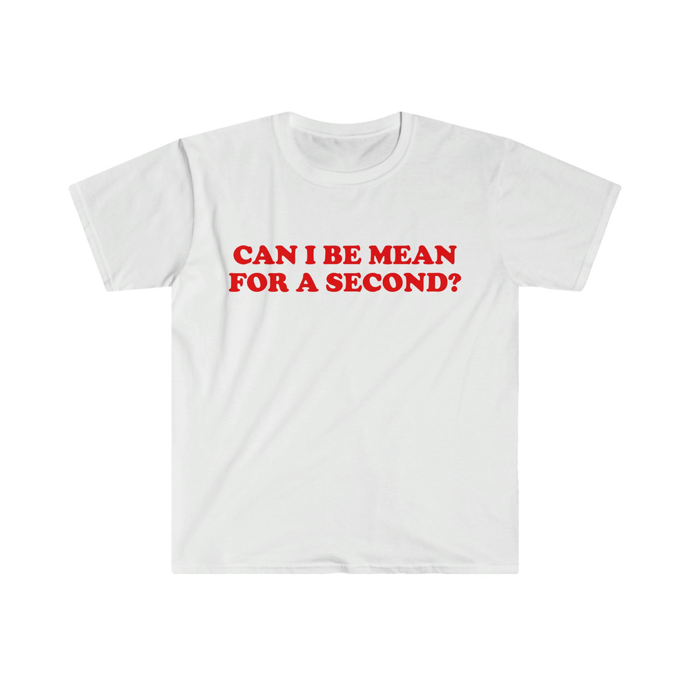 Funny Y2K TShirt, Can I Be Mean for a Second 2000's Style Meme Tee, Gift Shirt - 1.jpg