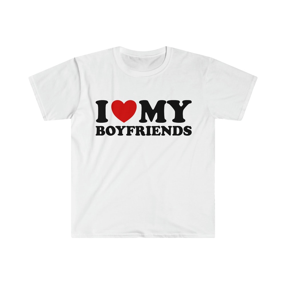 Funny Y2K TShirt, I Love Heart My Boyfriends 2000's Style Meme Tee, Gift Shirt - 1.jpg