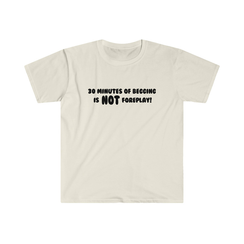 Funny Y2K TShirt, Thirty Minutes of Begging is NOT Foreplay! Meme Tee, Gift Shirt - 1.jpg