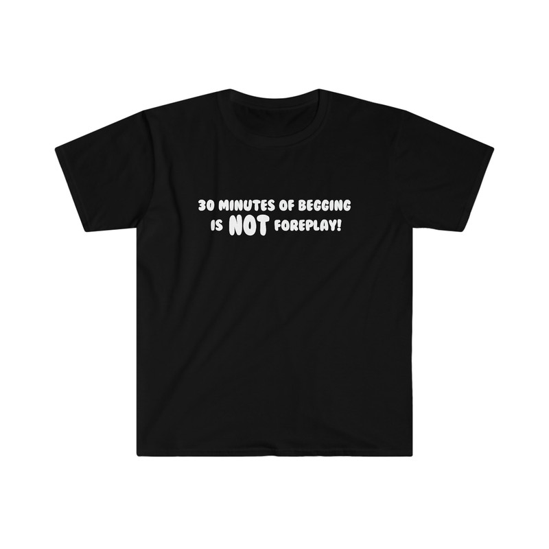 Funny Y2K TShirt, Thirty Minutes of Begging is NOT Foreplay! Meme Tee, Gift Shirt - 2.jpg