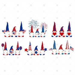 6 files patriotic gnomes bundle svg, independence day svg, gnome svg, three gnomes svg, gnome sublimation, gnome bundle,