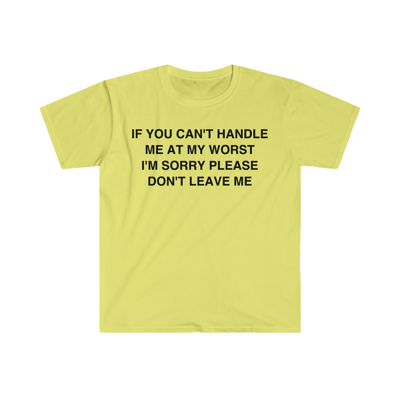 If You Can't Handle Me at my Worst I'm Sorry Please Don't Leave Me Funny Meme T Shirt - 3.jpg