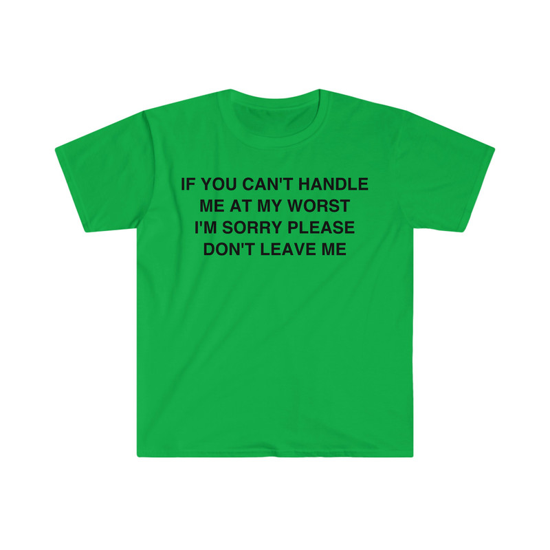 If You Can't Handle Me at my Worst I'm Sorry Please Don't Leave Me Funny Meme T Shirt - 4.jpg