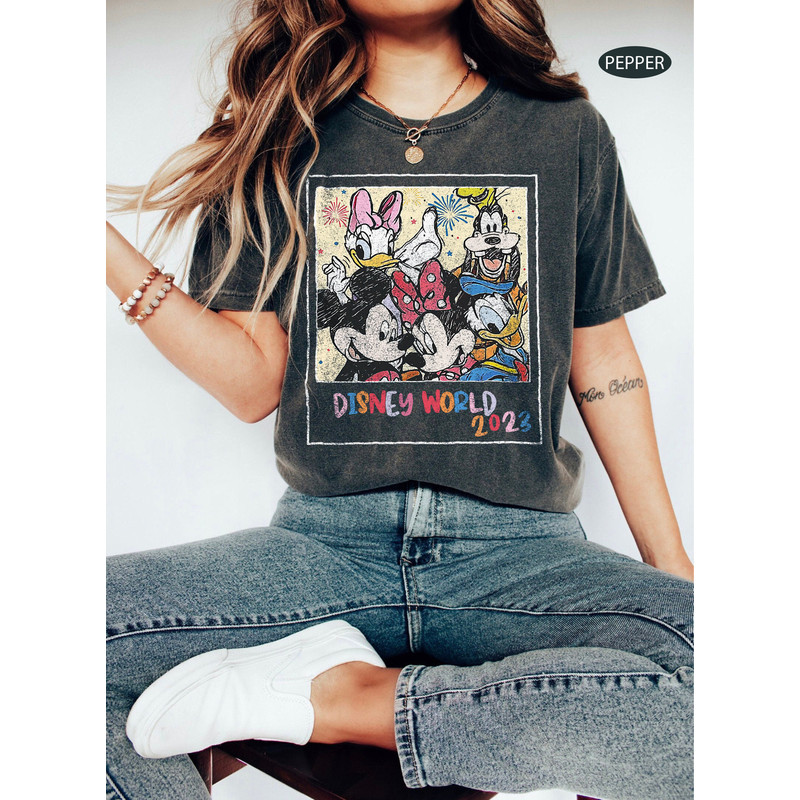 Retro Disney World 2023 Shirt, Vintage Walt Disney World Shirt, Mickey and Friend Shirt, Disney Family Shirts, Disneyland, Disney Trip Shirt - 2.jpg