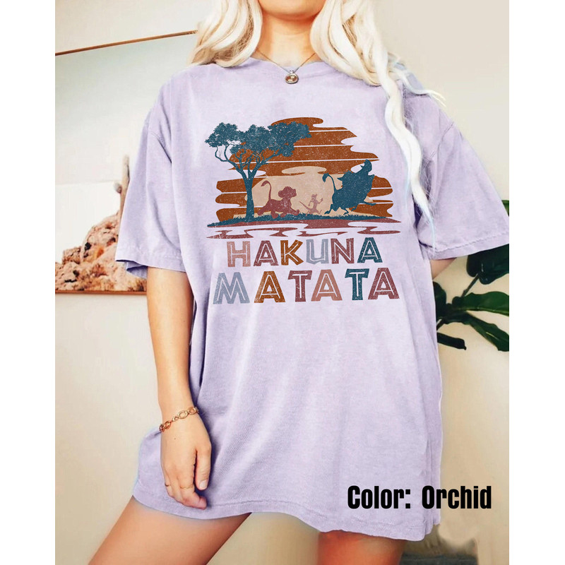 Retro Hakuna Matata Comfort Colors Shirt, Disney Animal Kingdom Shirt, Lion King, Animal Kingdom Family Shirts, Disney Trip, Vacation Shirt - 3.jpg