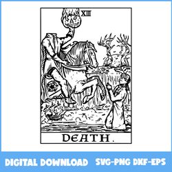 death tarot card headless horseman gothic halloween spooky svg, death svg, pumpkin svg, halloween svg, png eps dxf file