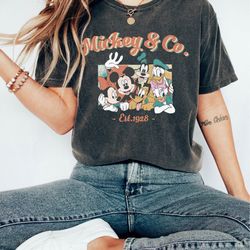 vintage mickey & co 1928 comfort colors shirt, retro mickey and friends shirt, disney
