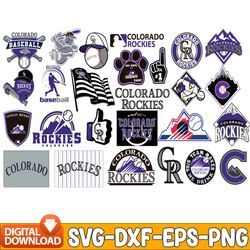 bundle 25 files colorado rockies  baseball team svg, colorado rockies svg, mlb team  svg, mlb svg, png, dxf, eps, jpg, i