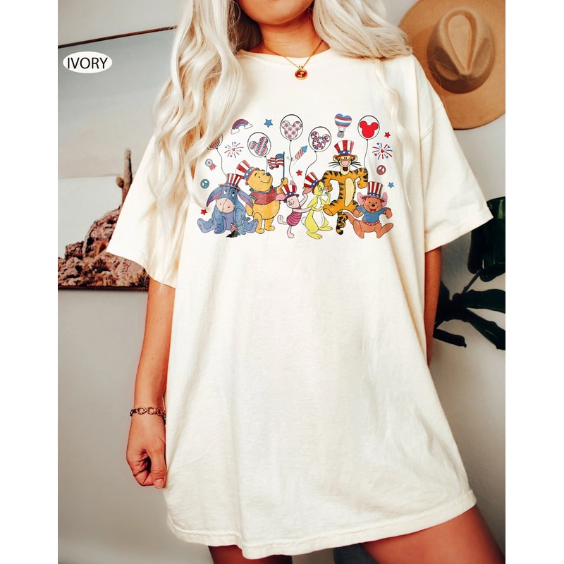 Winnie The Pooh 4th Of July Shirt, Pooh Friends 4th Of July Shirt, Disney Fourth Of July Shirt, Independence Day 2023 Shirt, Memorial Day - 1.jpg