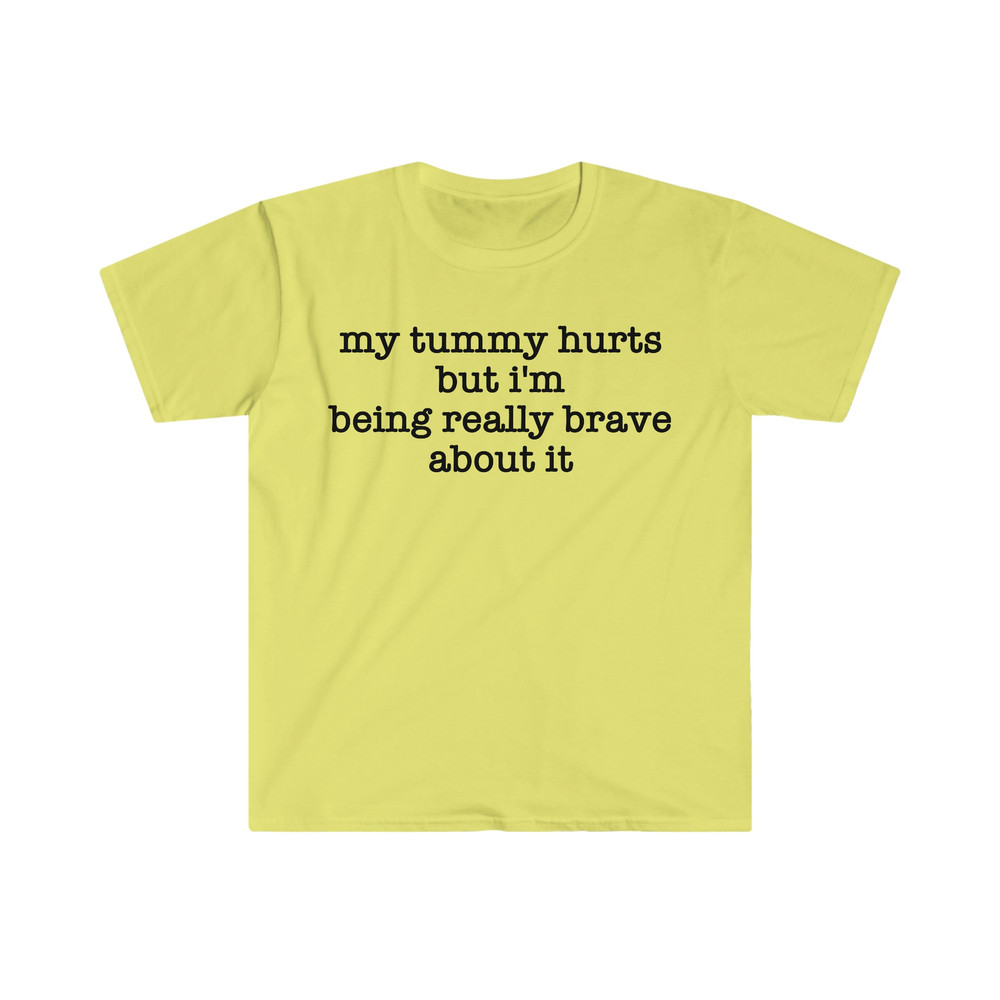 My Tummy Hurts but I'm Being Really Brave About It Funny Meme T Shirt - 4.jpg