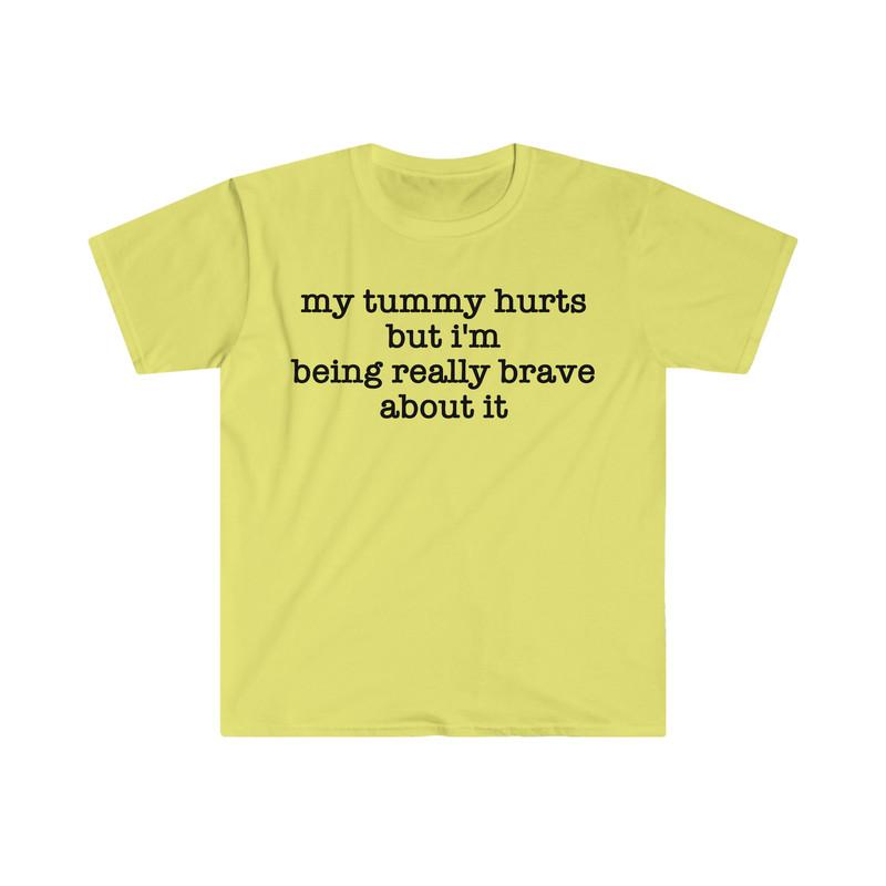 My Tummy Hurts but I'm Being Really Brave About It Funny Meme T Shirt - 4.jpg