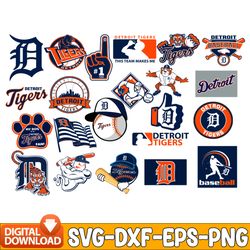 bundle 22 files detroit tigers baseball team svg, detroit tigers svg, mlb team  svg, mlb svg, png, dxf, eps, jpg, instan