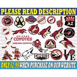 Arizona-Coyotes Hockey Teams SVG, Arizona-Coyotes svg, N--H--L Svg, N--H--L Svg, Png, Bundle 25 Files