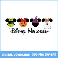 disney halloween minnie frankenstein pumpkin ghost svg, disney halloween svg, halloween svg, png eps dxf file
