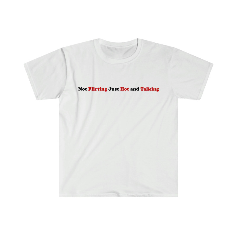 Not Flirting Just Hot and Talking Funny Sassy Y2K 2000's Inspired Meme Tee Shirt - 1.jpg