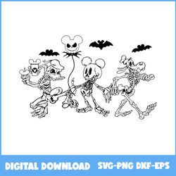 disney mickey skeleton halloween svg, disney mickey skeleton svg, disney halloween svg, halloween svg, png eps dxf file