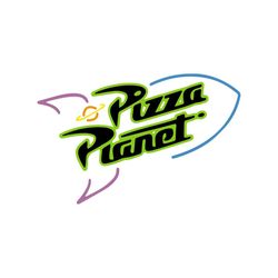 toy story pizza planet svg, toy pizza planet svg, invitation birthday, silhouette party banner decor print svg png dxf e