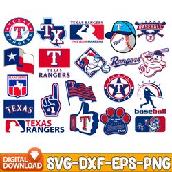 bundle 21 files texas rangers baseball team svg, texas rangers svg, mlb team  svg, mlb svg, png, dxf, eps, jpg, instant