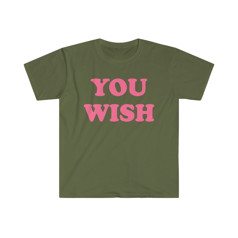 You Wish Crop Tee, Y2K Funny Slogan Text Tshirt, 90s Streetwear Britney Top, Indie Kid Fashion, Trending Y2K Clothing, Baby Blue Cropped Tee - 2.jpg