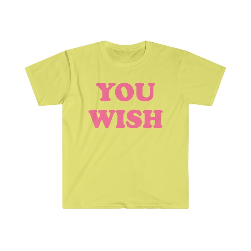 You Wish Crop Tee, Y2K Funny Slogan Text Tshirt, 90s Streetwear Britney Top, Indie Kid Fashion, Trending Y2K Clothing, Baby Blue Cropped Tee - 3.jpg