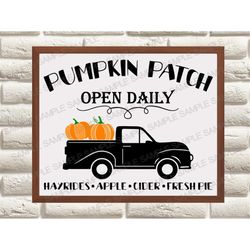 Pumpkin Patch SVG File, Pumpkin SVG, Pumpkin Patch Sign SVG Cut File, Truck Svg File, Fall Svg File, Autumn Leaves Svg F