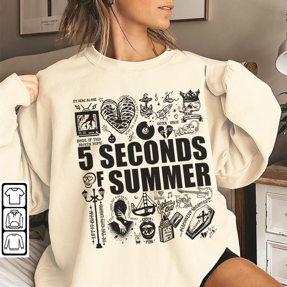 5 Seconds Of Summer Music Shirt, 5SOS5 Album Lyric Art Sweatshirt Hoodie, 5SOS Tour 2023 MUS2204DT - 2.jpg