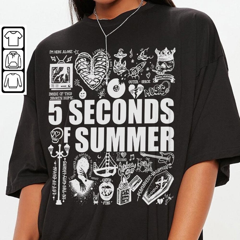 5 Seconds Of Summer Music Shirt, 5SOS5 Album Lyric Art Sweatshirt Hoodie, 5SOS Tour 2023 MUS2204DT - 3.jpg