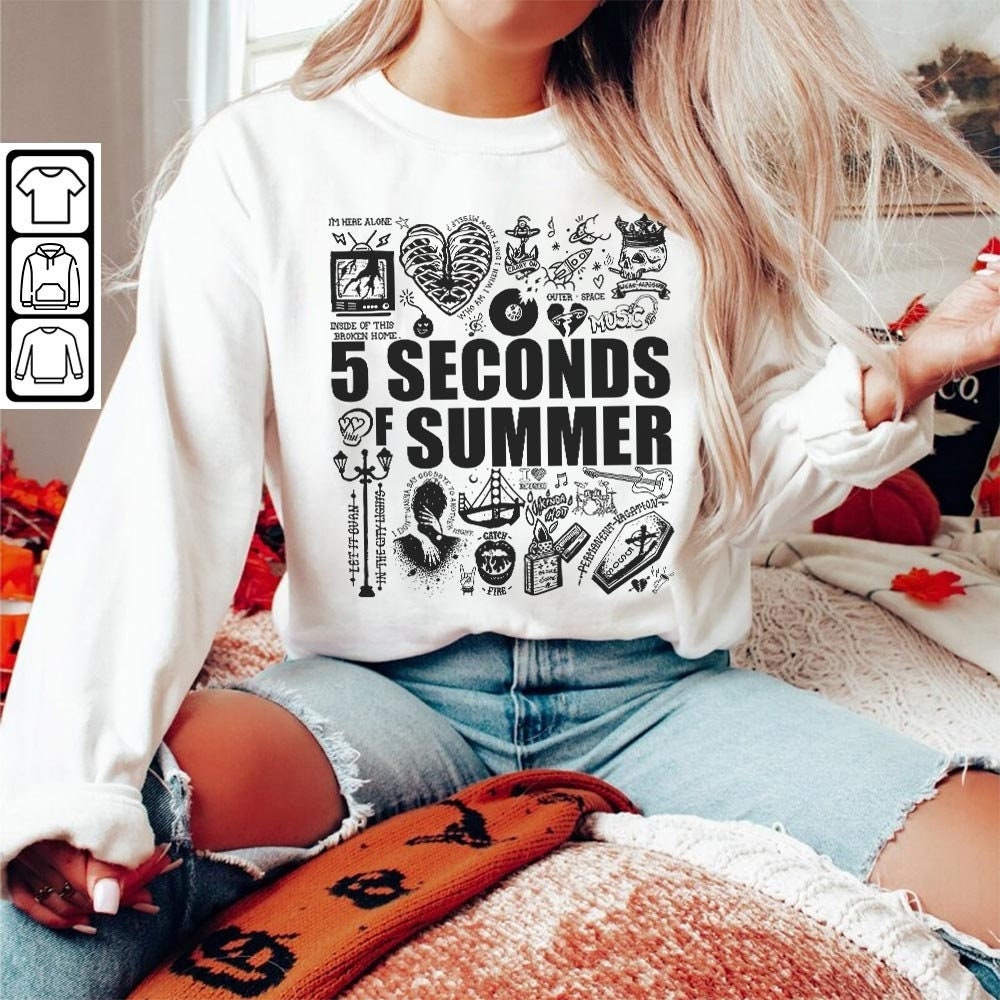 5 Seconds Of Summer Music Shirt, 5SOS5 Album Lyric Art Sweatshirt Hoodie, 5SOS Tour 2023 MUS2204DT - 5.jpg