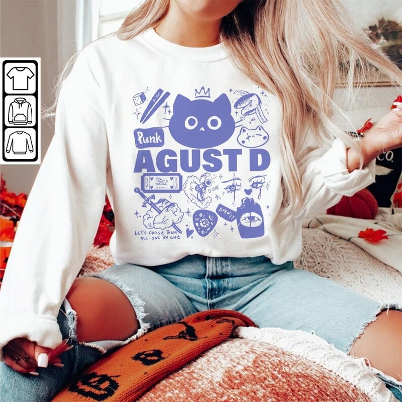 Agust D Kpop Doodle Art Shirt, Vintage Agust D Merch Tee D Day Album Lyrics Tattoo Art, Retro Agust D Tour 2023 DA2606DT V1 - 5.jpg
