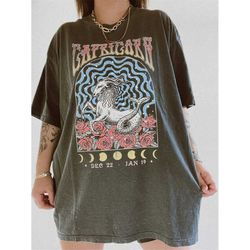 capricorn zodiac graphic tee | comfort colors tee | retro shirt | vintage inspired tee