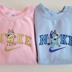 couple embroidered bluey and bingo sweater