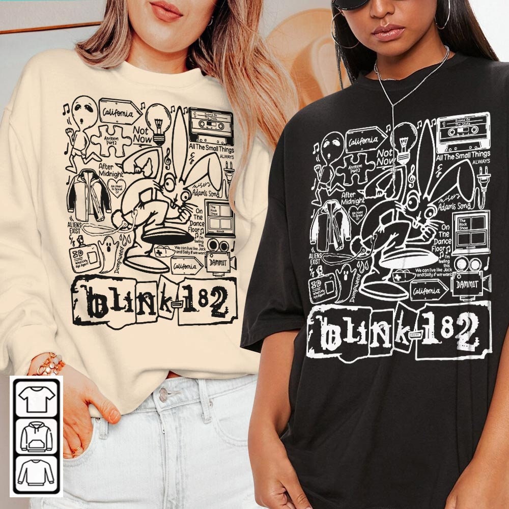 Blink 182 Doodle Art Shirt, Vintage Blink 182 Merch Album Lyric Art Sweatshirt Hoodie, Blink-182 Tour 2023 Doodle DOA2504DT - 1.jpg