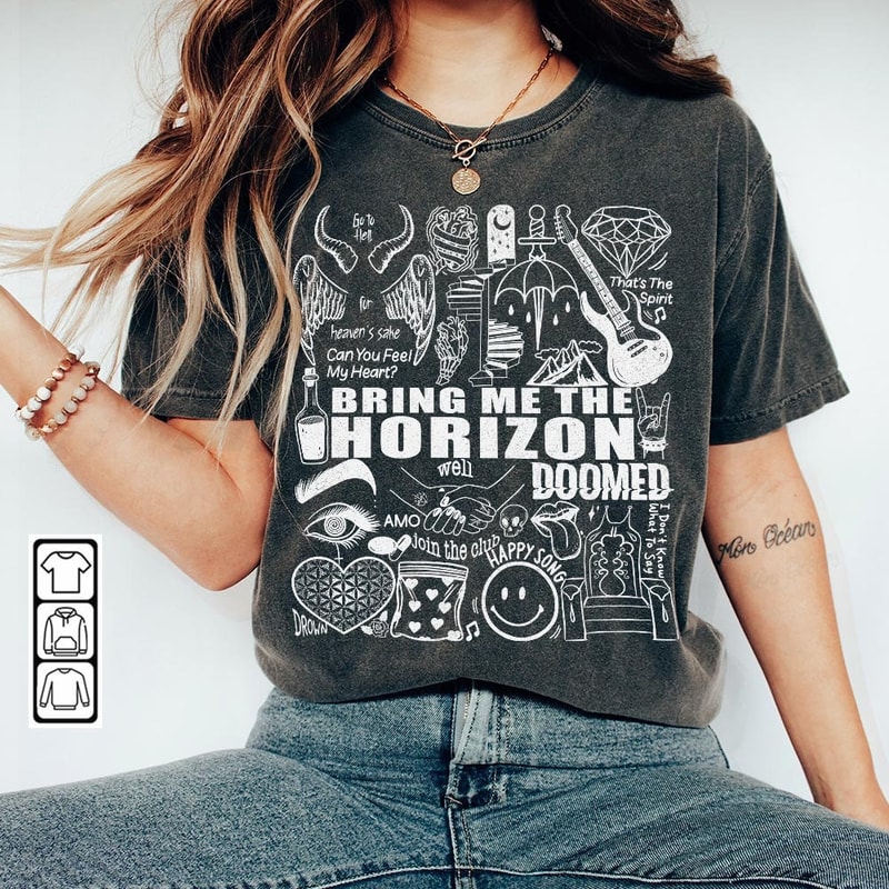 Bring Me The Horizon Doodle Art Shirt, Vintage Bring Me The Horizon Album Lyric Merch Tee Hoodie, Bring Me The Horizon Tour 2023 DA0505DT - 1.jpg