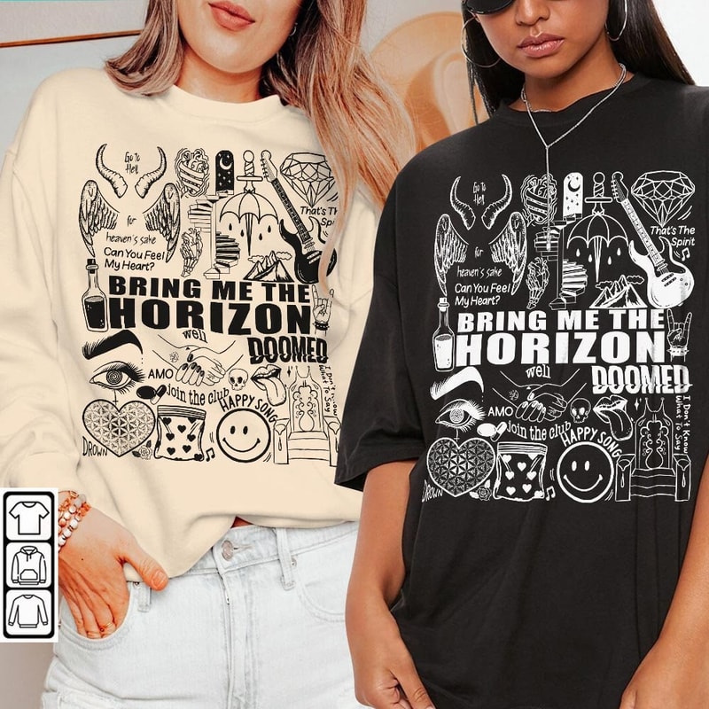 Bring Me The Horizon Doodle Art Shirt, Vintage Bring Me The Horizon Album Lyric Merch Tee Hoodie, Bring Me The Horizon Tour 2023 DA0505DT - 2.jpg