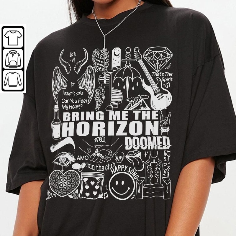 Bring Me The Horizon Doodle Art Shirt, Vintage Bring Me The Horizon Album Lyric Merch Tee Hoodie, Bring Me The Horizon Tour 2023 DA0505DT - 3.jpg