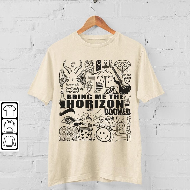 Bring Me The Horizon Doodle Art Shirt, Vintage Bring Me The Horizon Album Lyric Merch Tee Hoodie, Bring Me The Horizon Tour 2023 DA0505DT - 4.jpg